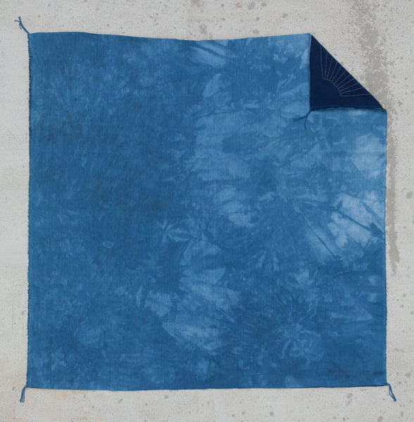 Sashiko Stitched / Indigo Dyed "Bloom Tapestry"