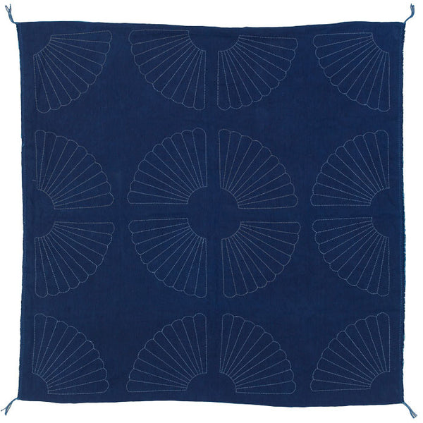 Sashiko Stitched / Indigo Dyed "Bloom Tapestry"