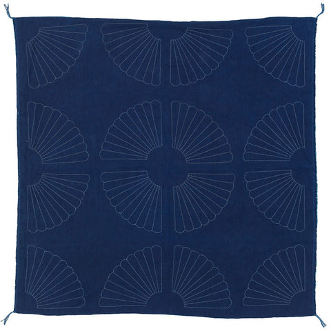 Sashiko Stitched / Indigo Dyed "Bloom Tapestry"