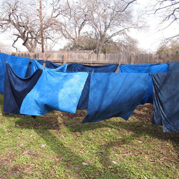 Sashiko Stitched / Indigo Dyed "Bloom Tapestry"