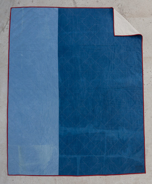 Red Sawtooth Star Quilt