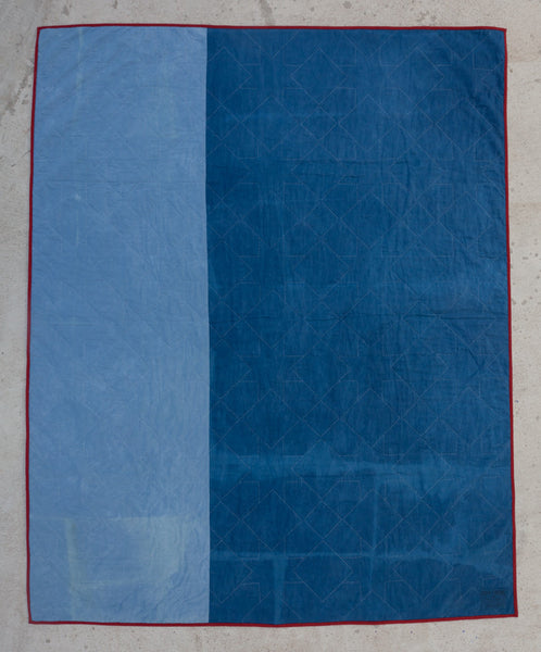 Red Sawtooth Star Quilt