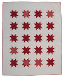 Red Sawtooth Star Quilt